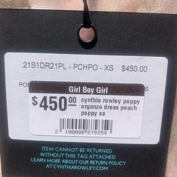 Cynthia Rowley Poppy Organza Peach Dress - Picture 15 of 15